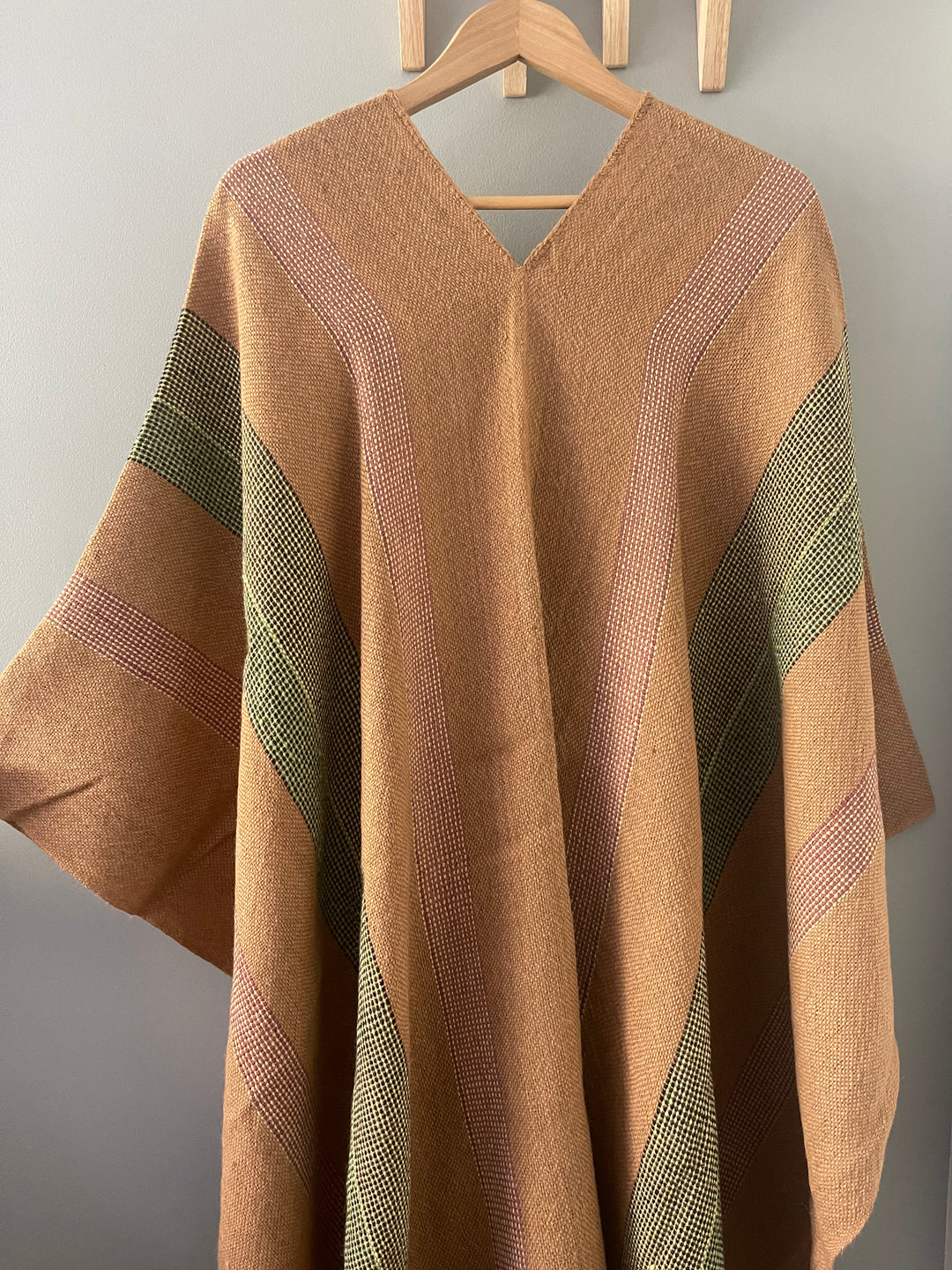 Camel Stripe Poncho