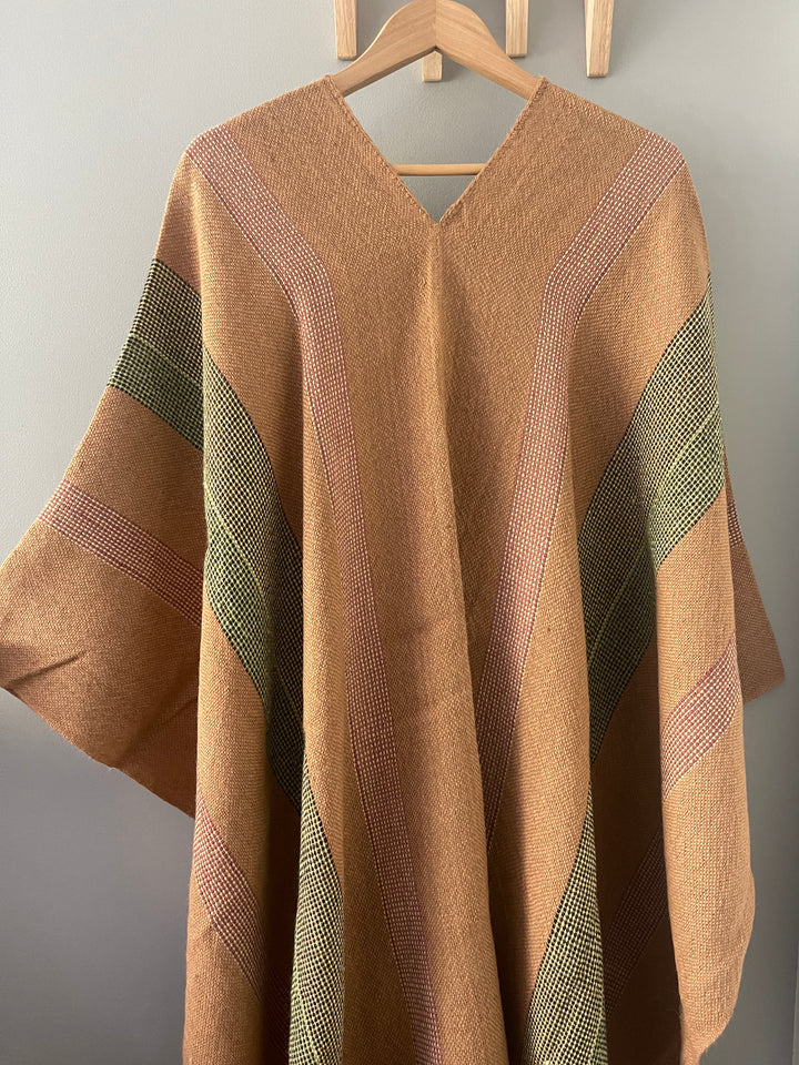 Camel Stripe Poncho
