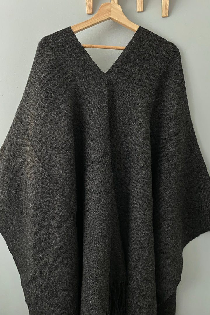 Plain Graphite Poncho