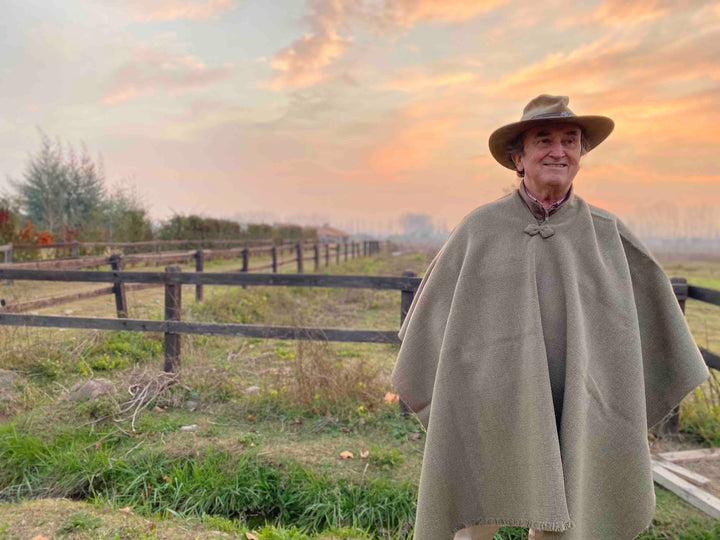Plain Green Moss Poncho